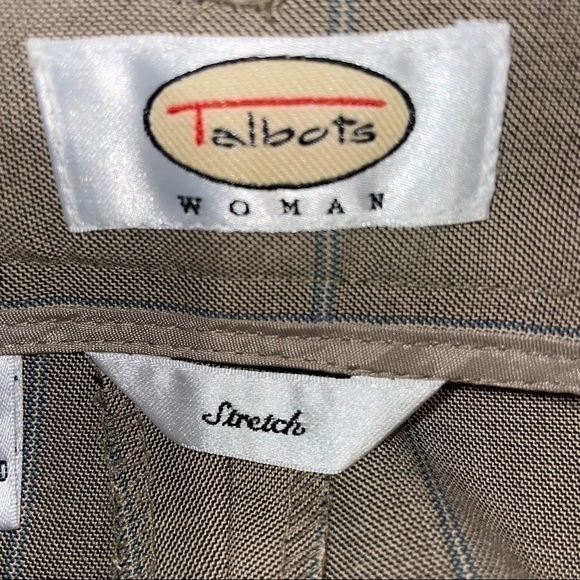 Talbots Trousers Classic Fit Stretch Dress Pants Plaid Striped Straight Leg - Picture 2 of 10